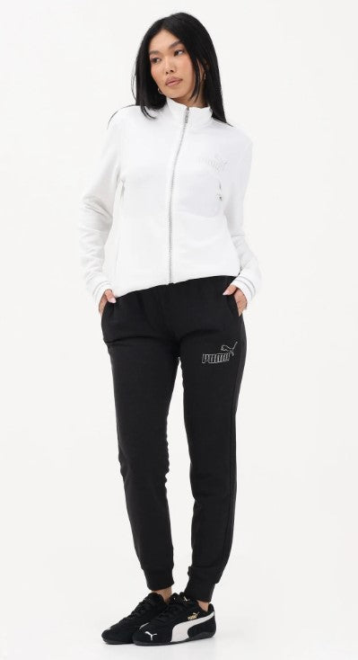 ESS RHINESTONE LOGO FZ SUIT TR WHITE