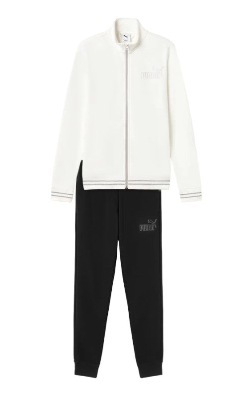 ESS RHINESTONE LOGO FZ SUIT TR WHITE