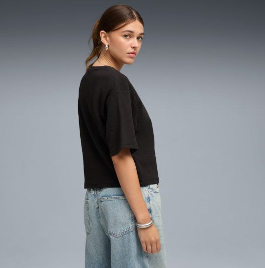 ESS ELEVATED RELAXED TEE BLACK