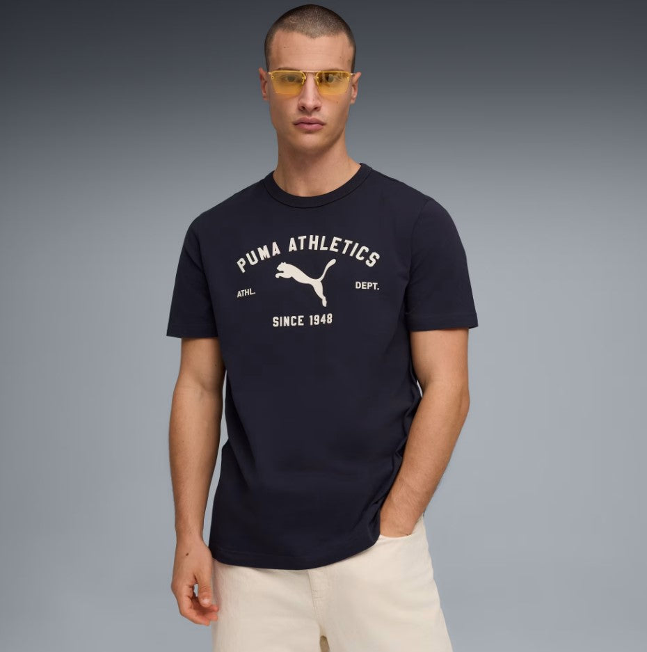 PUMA CLASS GRAPHIC TEE NAVY