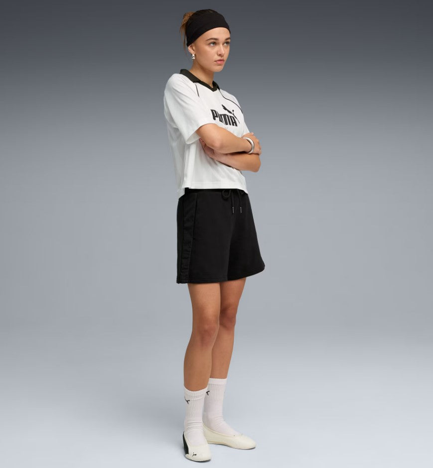 HER HIGH-WAIST SHORTS BLACK