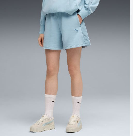 HER HIGH-WAIST SHORTS SEAFOAM