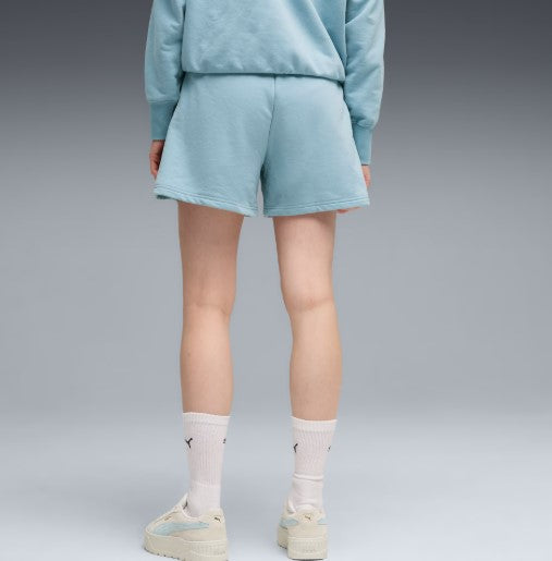 HER HIGH-WAIST SHORTS SEAFOAM