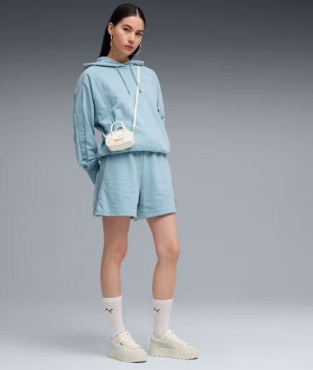 HER HIGH-WAIST SHORTS SEAFOAM
