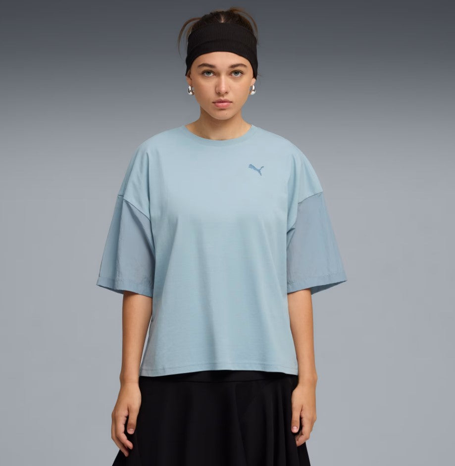 HER OVERSIZED TEE SEAFOAM
