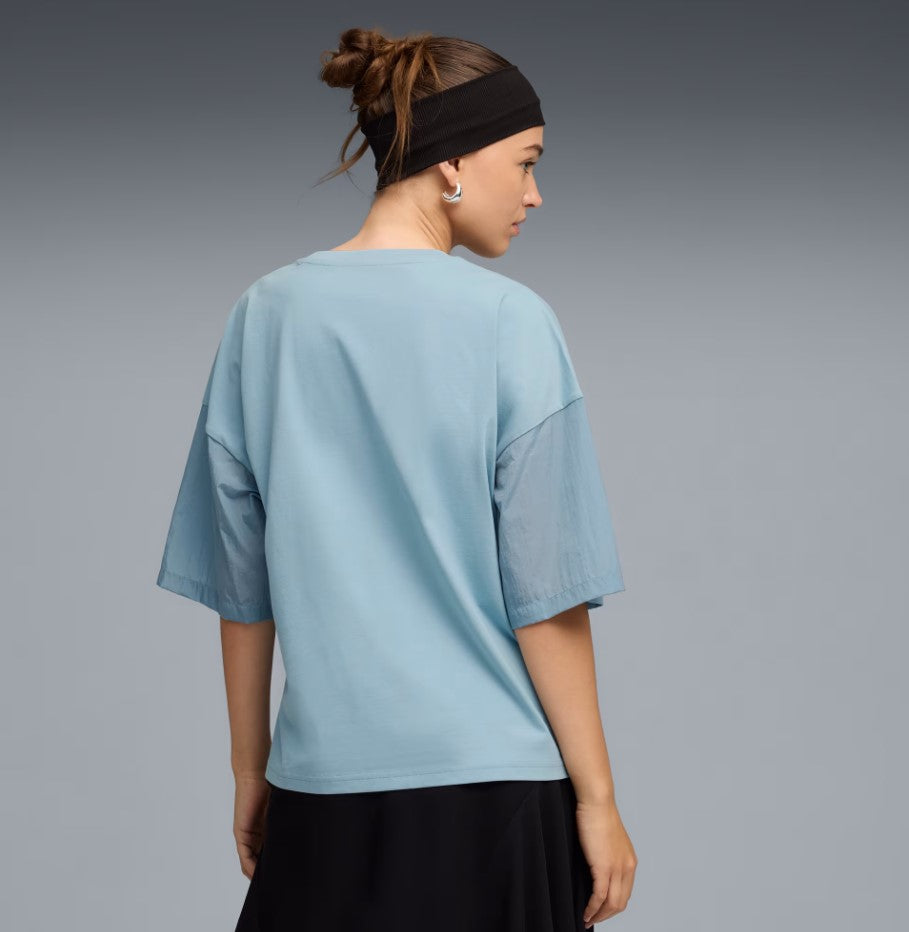 HER OVERSIZED TEE SEAFOAM