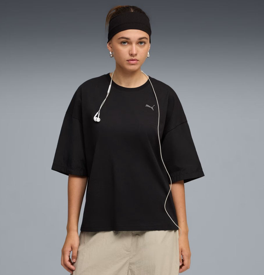 HER OVERSIZED TEE BLACK