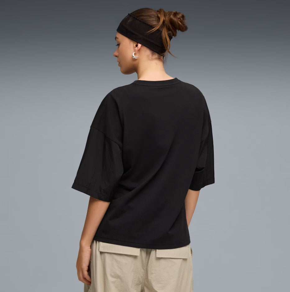 HER OVERSIZED TEE BLACK