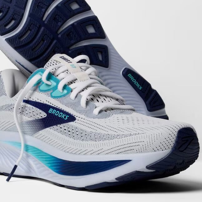 BROOKS GHOST 17 WHITE/BEACON BLU/IPANEMA