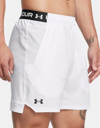 UA VANISH WOVEN 6IN SHORTS WHITE