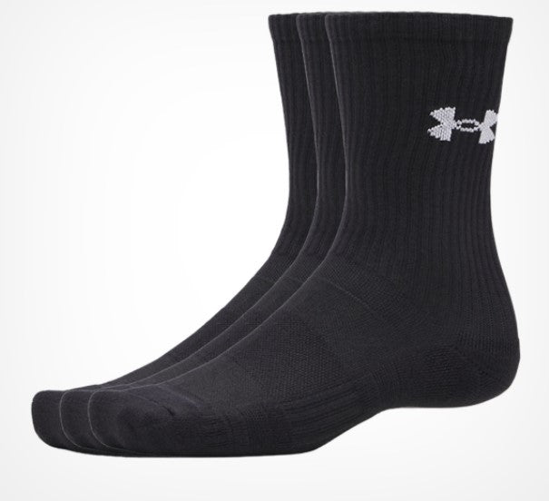 UA PERFORMANCE COTTON 3P CRW BLACK