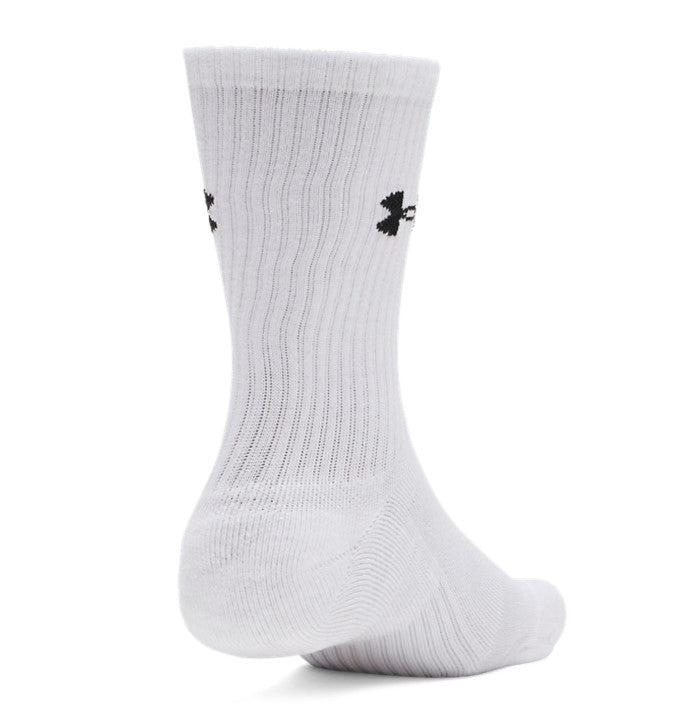 UA PERFORMANCE COTTON 3P CRW WHITE