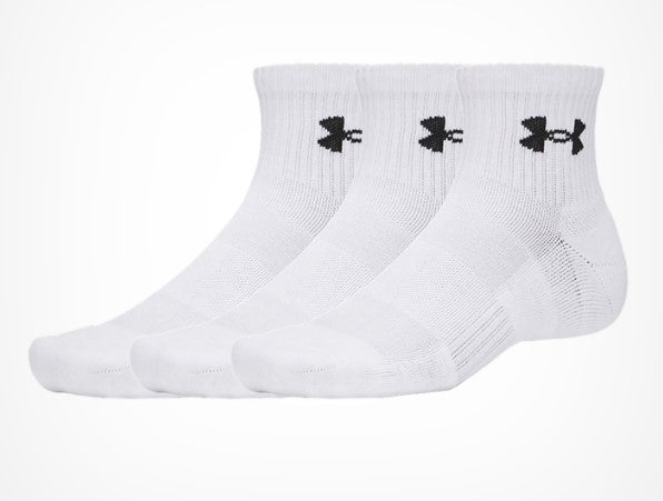 UA PERFORMANCE COTTON 3P QTR WHITE